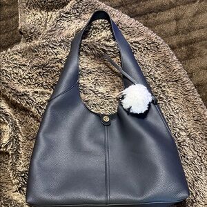 Elegant Black Leather Tote Bag